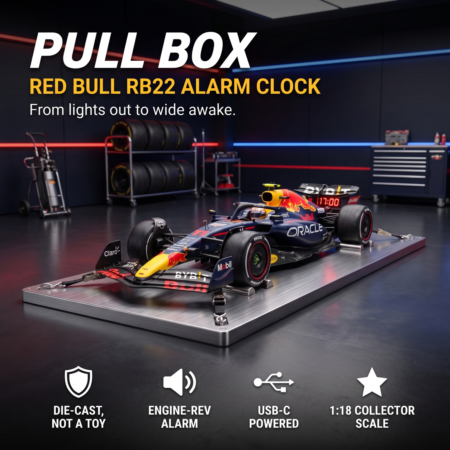 Pullbox - F1 alarm clock